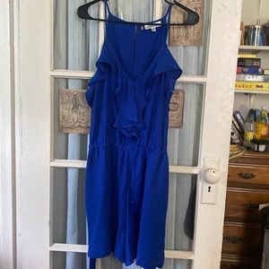 Womens royal blue romper with pockets!